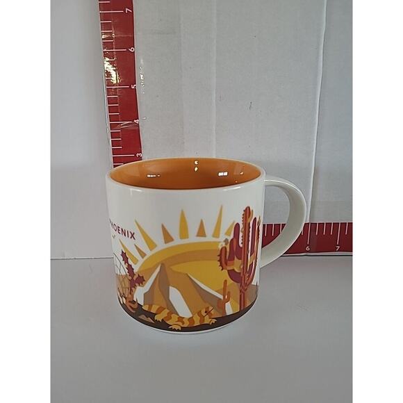 Starbucks Phoenix You Are Here Mug Collection 14 Oz Mug Orange Cream Desert - Picture 7 of 7